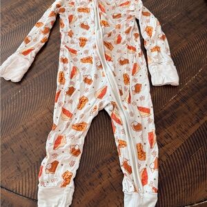 Little Sleepies Pie Print Footie Pajamas